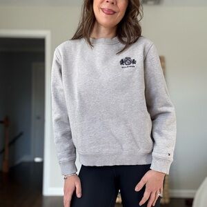 Tommy Hilfiger Vintage Lion Crest Sweatshirt Cotton Heather Oatmeal